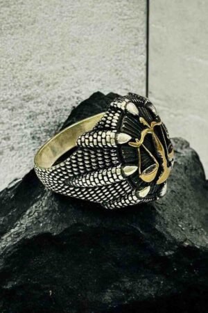 Turkish 925 Silver Gent's Ring With Scale Signet