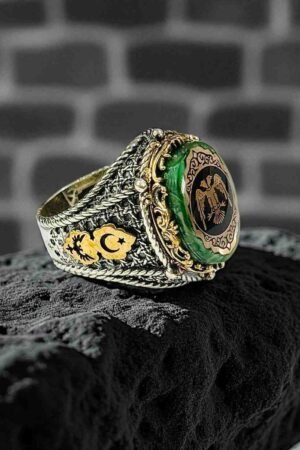 Double-Headed Eagle Turkish 925 Silver Gent's Ring