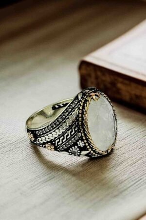 Moonstone Turkish 925 Silver Gent's Ring