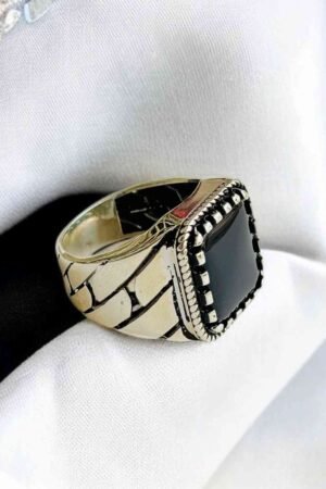 Black Onyx Turkish 925 Silver Ring