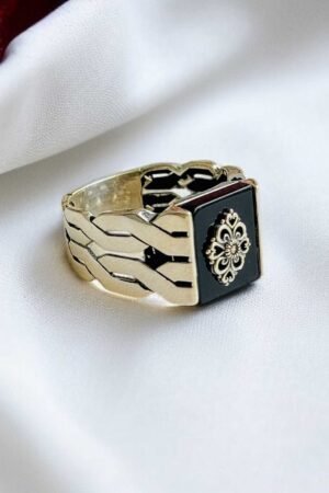 Black Onyx Turkish 925 Silver Ring