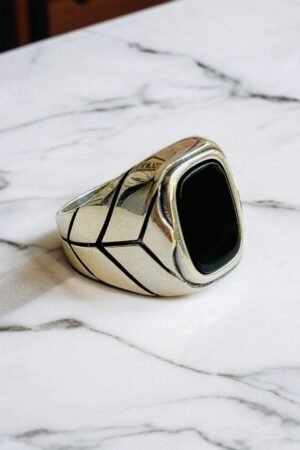 Black Onyx Turkish 925 Silver Ring