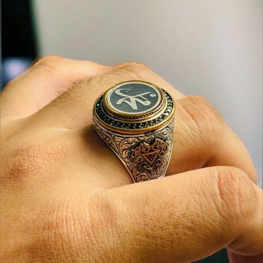 Muhammad Written Turkish 925 Silver Gent's Ring - Image 3
