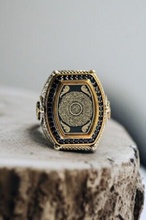 Ayatul Kursi Written PremiumTurkish 925 Silver Gent's Ring