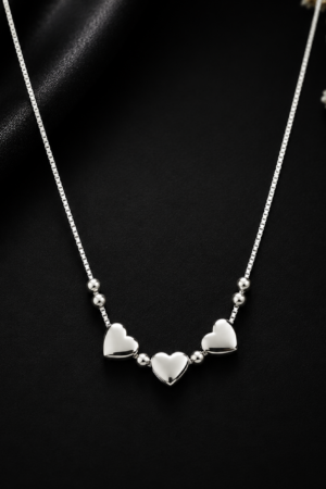 925 Silver Triple Heart Necklace