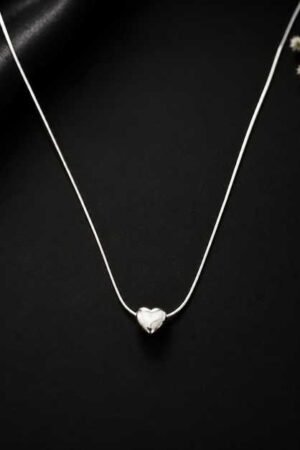 925 Silver Single Heart Pendant Necklace