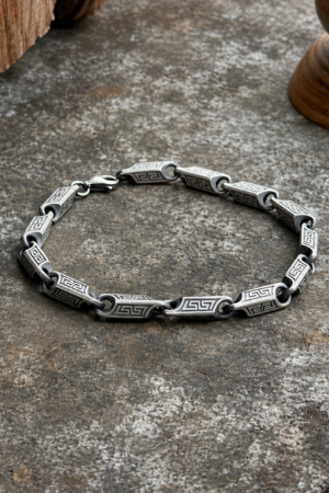 Turkish 925 Silver Bracelet Greek Decor